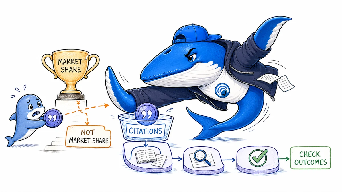 Sonar redirects a citation token away from a market-share trophy into a separate citations and outcomes evidence path.