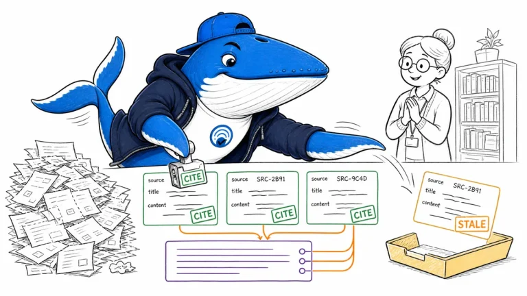 Sonar turns first-party knowledge chunks into Claude search-result blocks with source, title, content, and citation links.