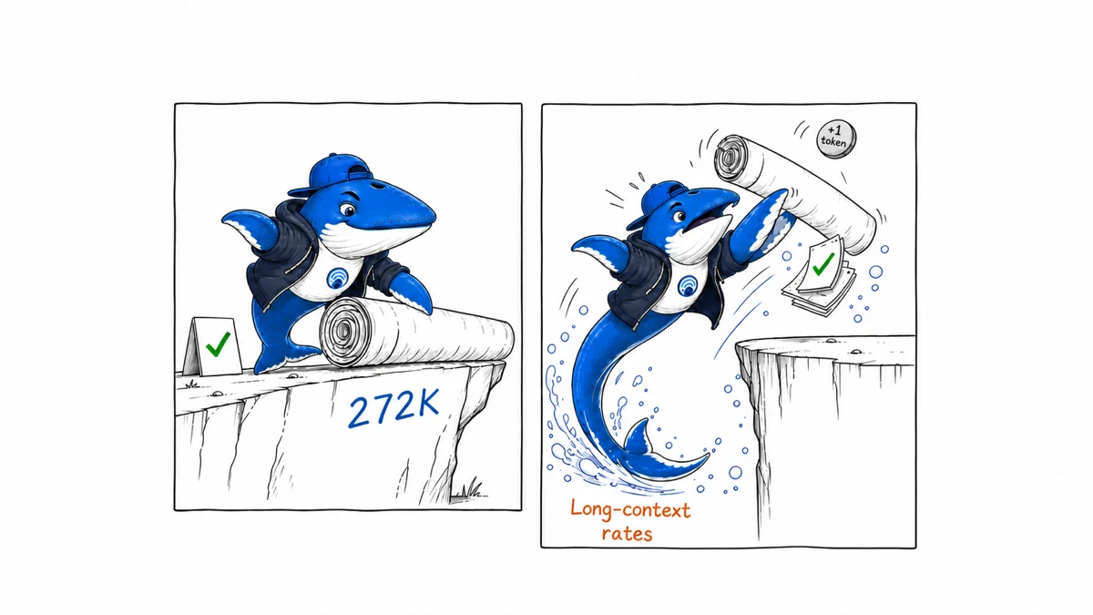 Sonar catches a prompt that falls into the long-context rate tier after one token pushes it past the 272K boundary.