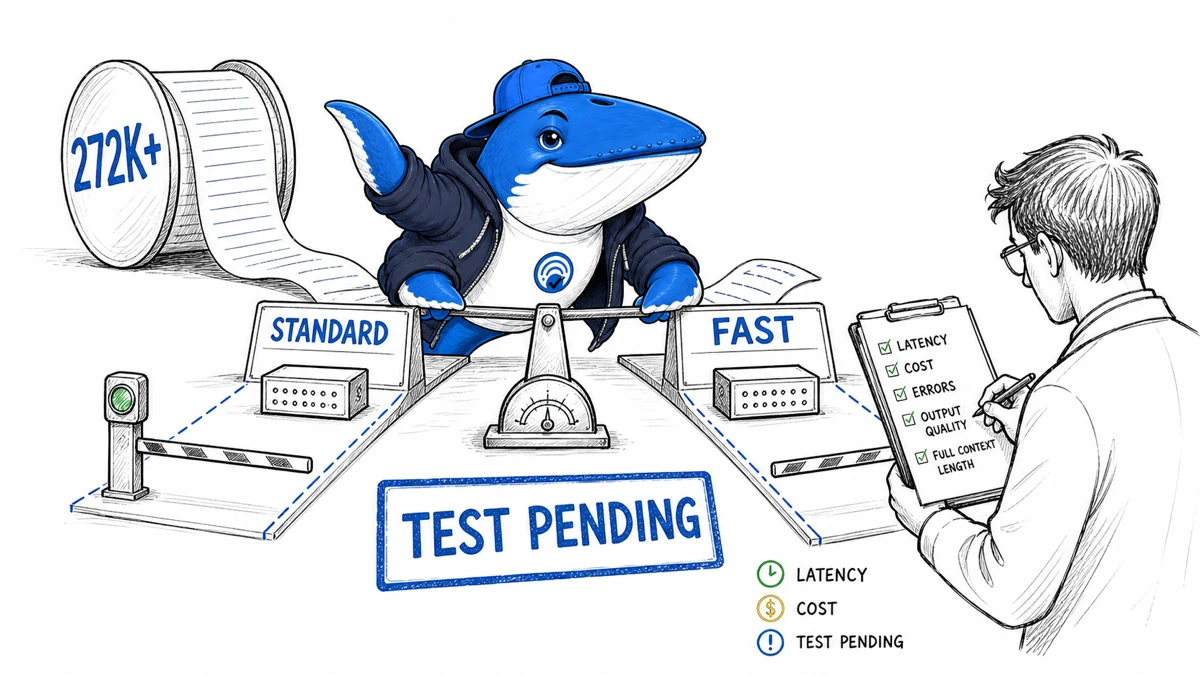 Sonar balances standard and fast long-context lanes while a researcher records latency, cost, errors, and quality for a pending test.