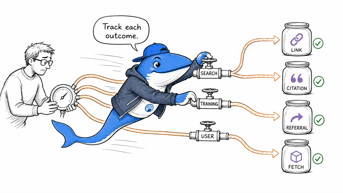 Sonar and a publisher route search, training, and user controls toward separate link, citation, referral, and fetch outcomes.