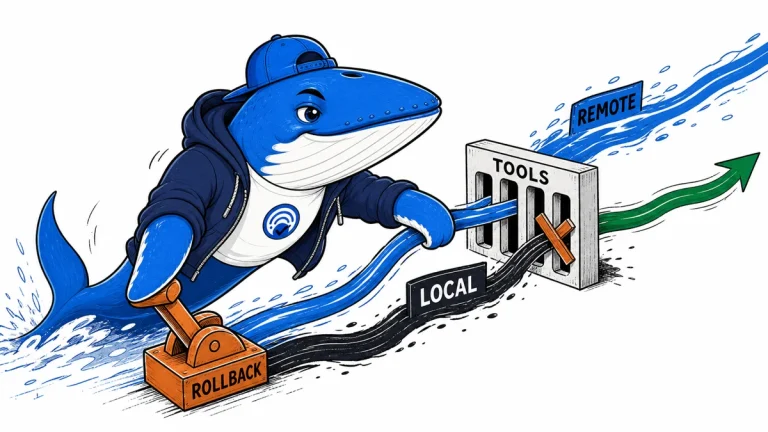 Sonar routes remote HTTP and local stdio connections through a shared tool checkpoint before pulling the rollback lever.