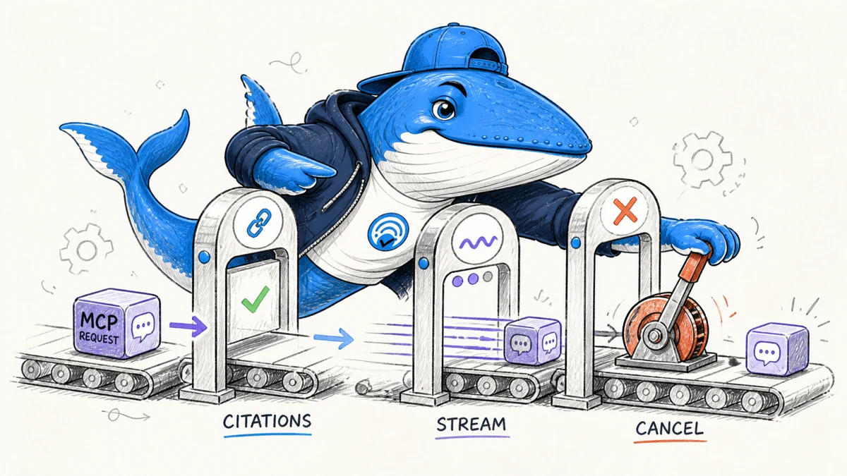 Sonar tests citations, streaming progress, and a cancellation brake across an MCP workflow.