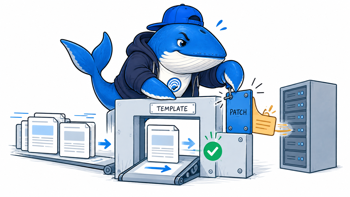 Sonar the Answer Whale bolts a patch over an unintended page-template path and routes page files through the correct gate