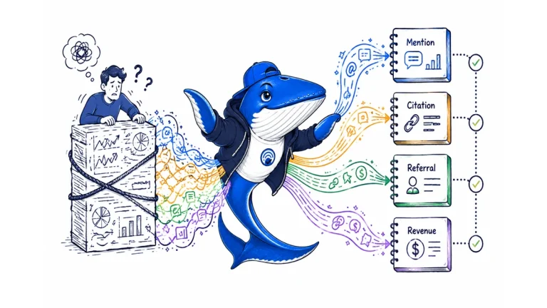 Sonar separates tangled visibility signals into mention, citation, referral and revenue ledgers.