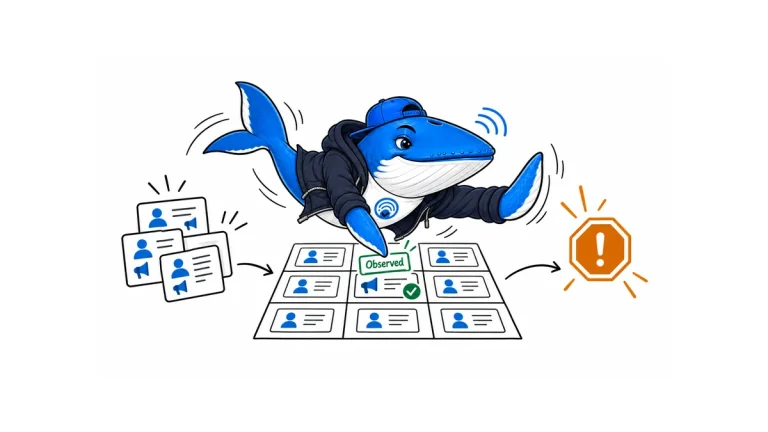 Sonar the Answer Whale audits a grid of early ChatGPT ad observations
