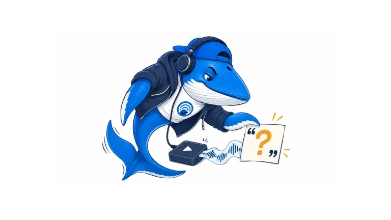 Sonar listens to a recorded passage and holds an uncertain quotation for review.
